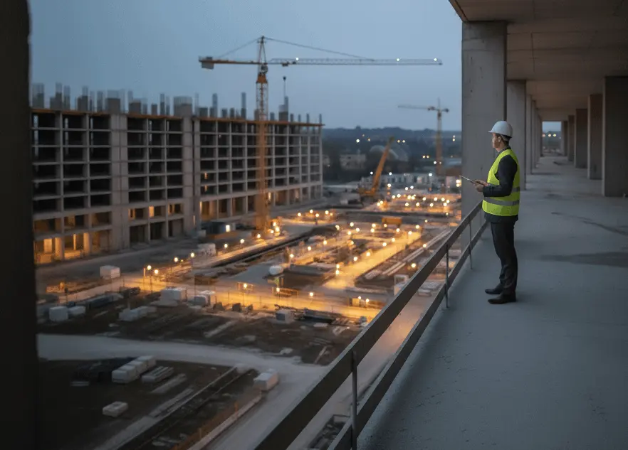 Construction Security Guard Onsite Cameras - Secure Defence Protection